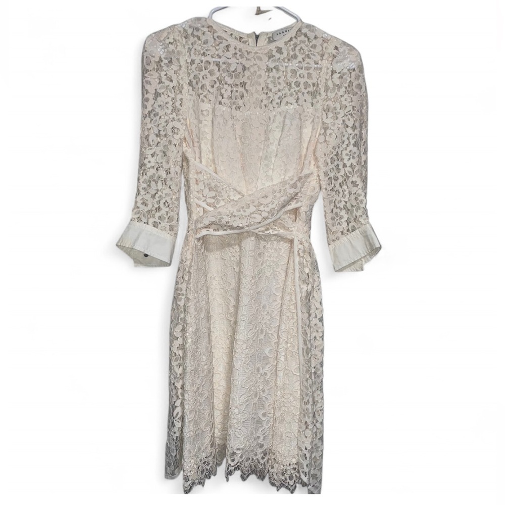 Sandro paris white laced dress